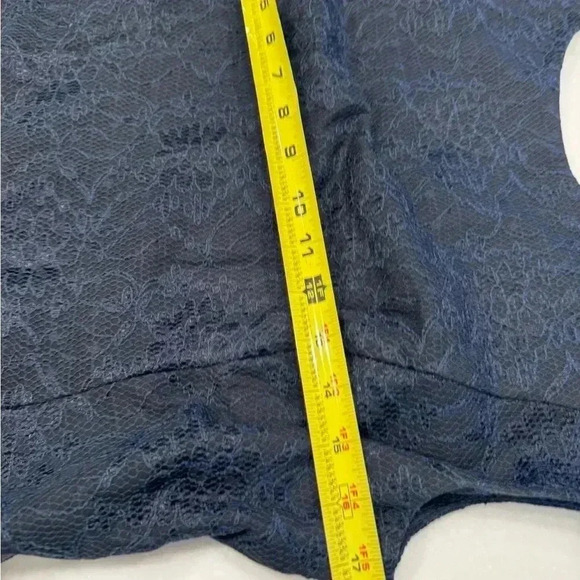 French connection navy sleeveless dress with lace overlay stunning size 12 - Picture 8 of 12